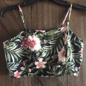 American Eagle tropical crop top size small